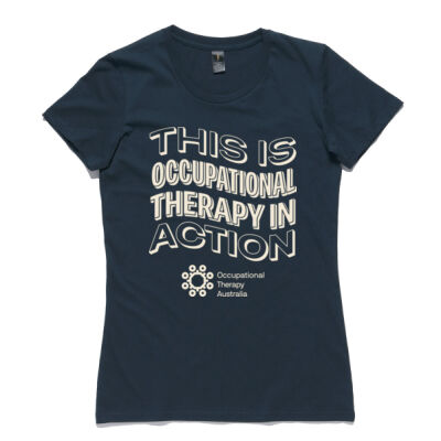 OT in Action Women's Shirt (Navy) Thumbnail