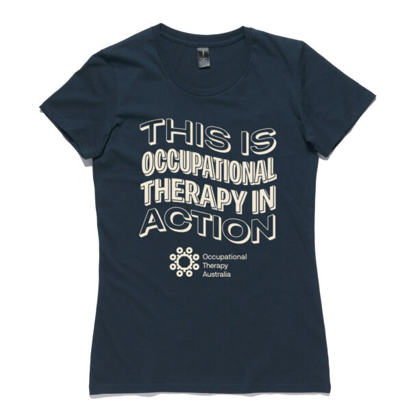 OT in Action Women's Shirt (Navy) Thumbnail
