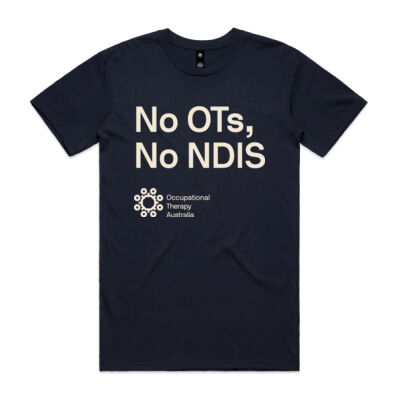 No OTs, No NDIS Shirt (Navy) Thumbnail