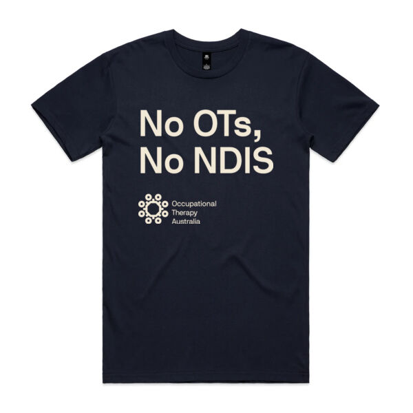No OTs, No NDIS Shirt (Navy) Thumbnail