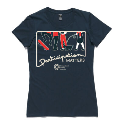 Participation Matters Women's Shirt (Navy) Thumbnail