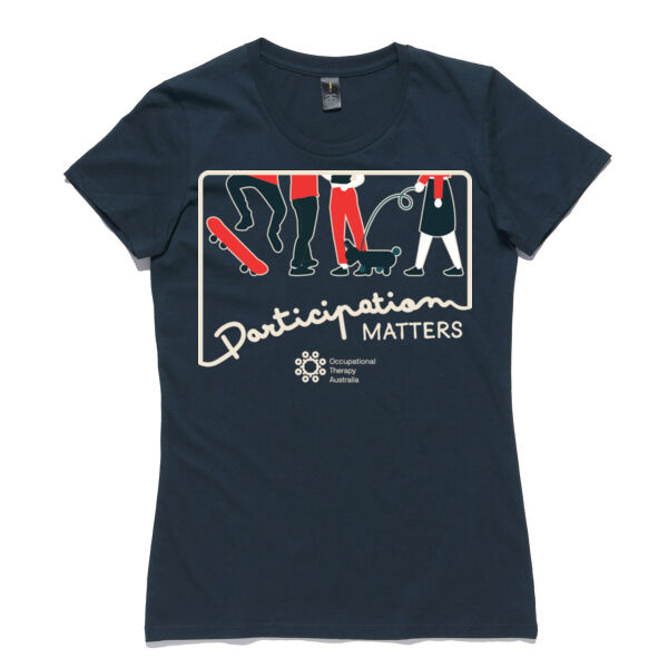 Participation Matters Women's Shirt (Navy) Thumbnail